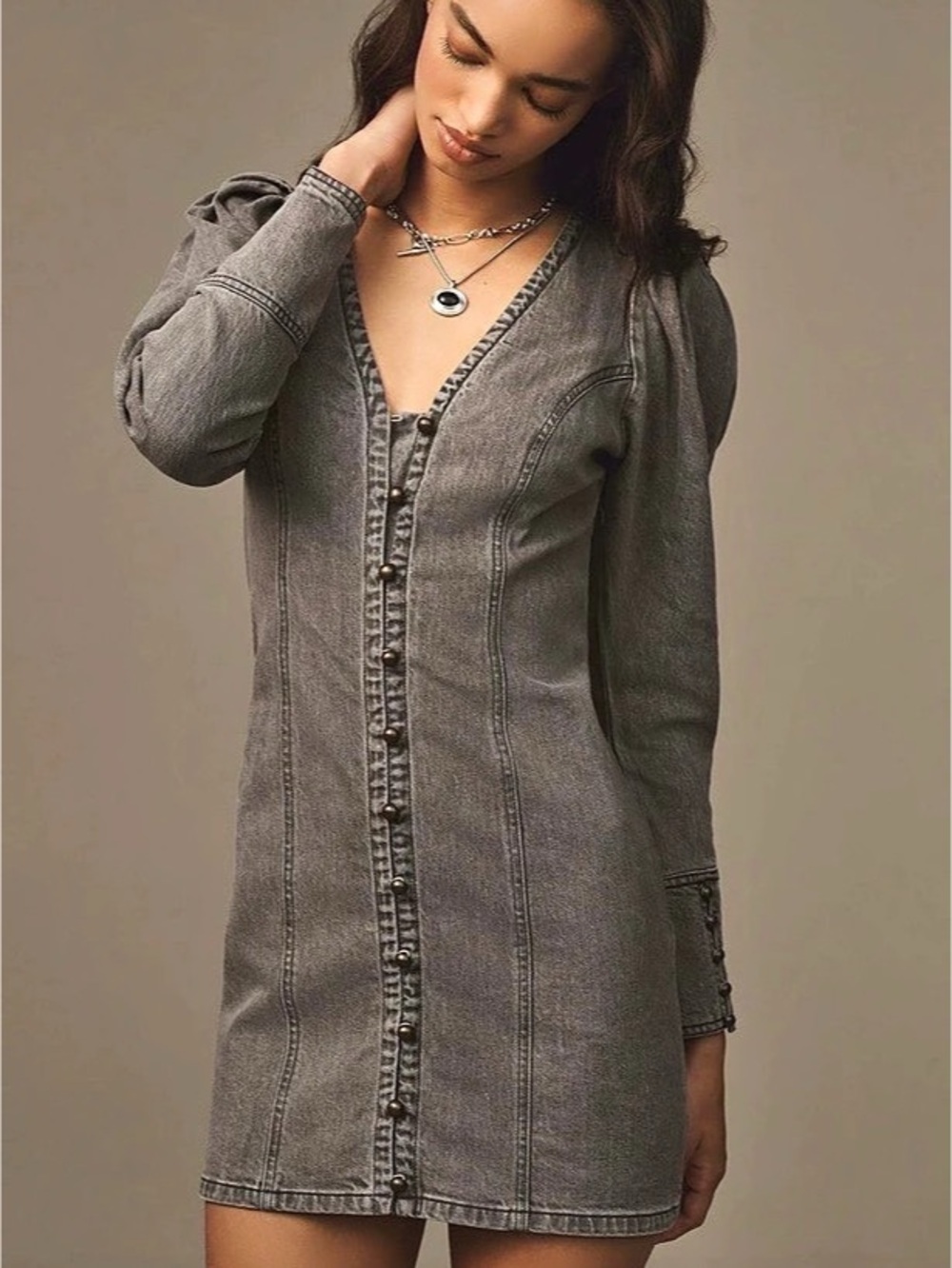 PILCRO Gray Mini Dress from Anthropologie Size Small NWT
